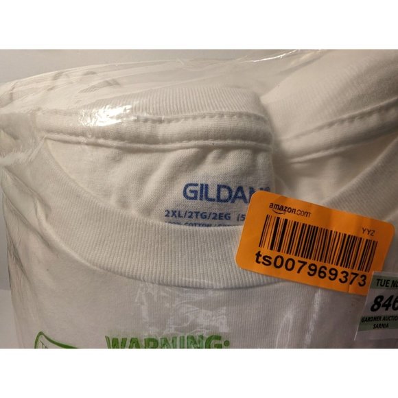 6 Pack Men's 2XL Gildan White Crew Neck Tee Shirts 100% Cotton Style G1100 - Picture 3 of 4